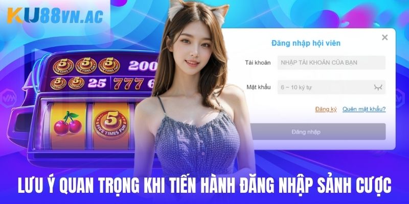 Lưu ý quan trọng cần nắm khi tiến hành đăng nhập Ku88